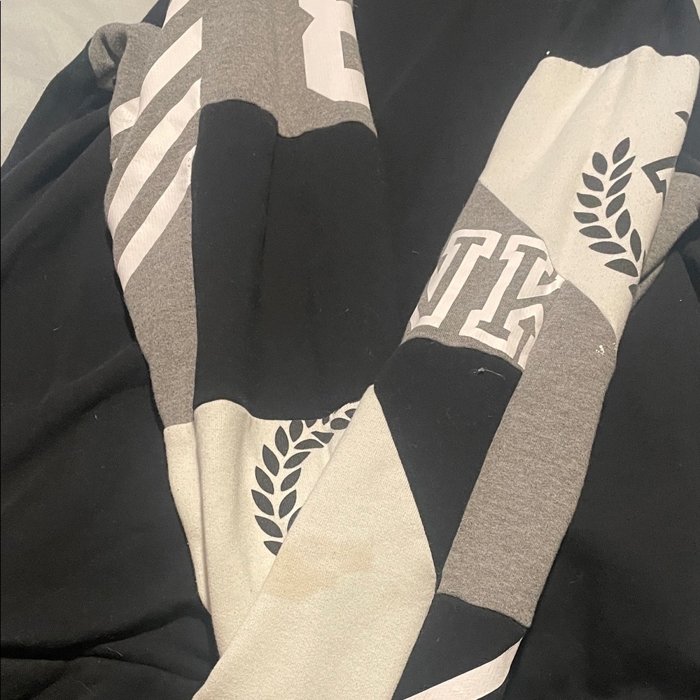 PINK Victoria's Secret Black Hoodie with White Logo - Picture 5 of 5